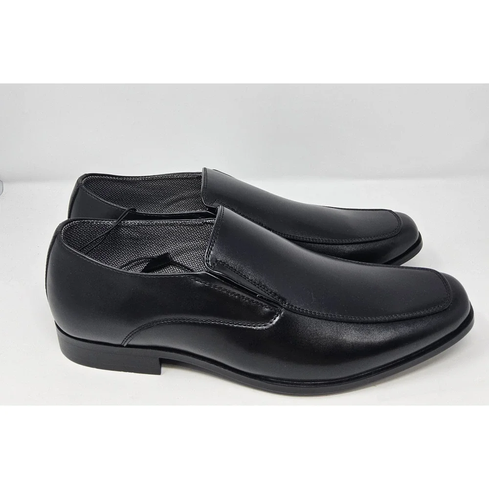 Perry Ellis Loafers Dress Shoes Mens 10 Wide Bicycle Toe Black Portfolio Slip On